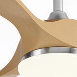 Ventilateur Plafond DC Réversible Silencieux en Bois Avec ou Sans Lumière, Télécommande - EXQUIO