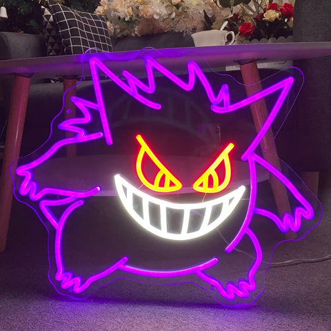 Néon décoratif LED - Gengar, Ectoplasma 32x32 cm
