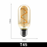 Vintage Edison 4W 2200K Spiral Filament LED Light Bulb