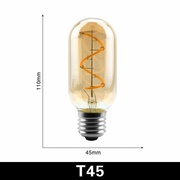 Ampoules Vintage Edison 4W 2200K LED en Spirale