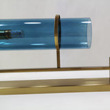 Blue Glass LED E14 Wall Light - NEMROD