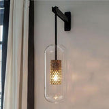 Modern Gold and Black Glass Wall Lamp - DOMÉ