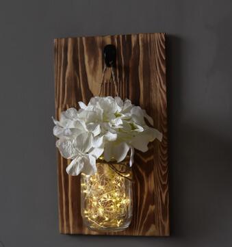 Lámpara de pared de luz floral