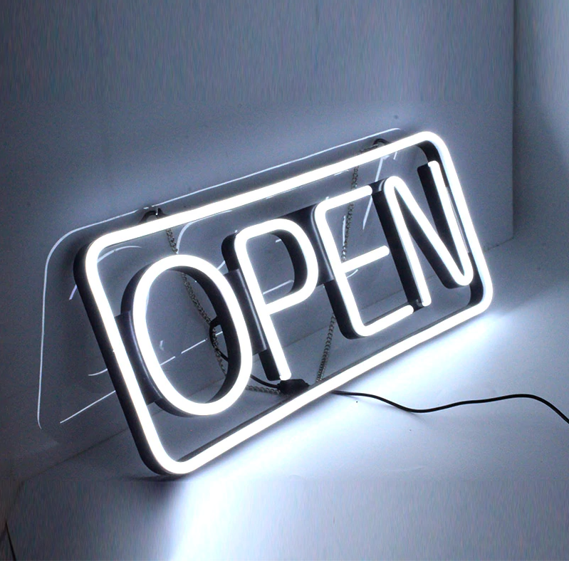 Enseigne Lumineuse OUVERT LED – Lettres Néon Blanc, Intensité Réglable – Pour Magasin, Bar, Café, Restaurant - 8