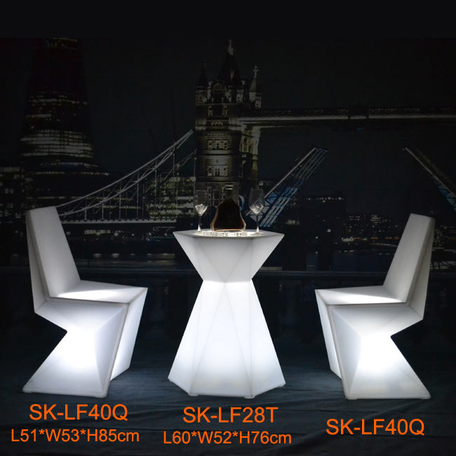 LED Light Furniture 1 Table and 2 Chairs – Mon Enseigne Lumineuse