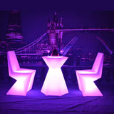 LED Light Furniture 1 Table and 2 Chairs
