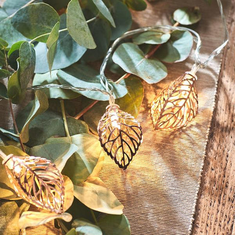 Guirlande Lumineuse à Leds Feuilles Cuivrées