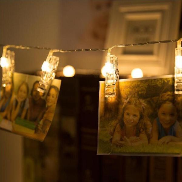 Guirlande Lumineuse à Pinces pour Photo/Polaroid