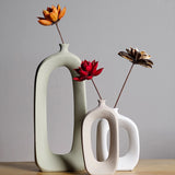 Colored Design Vases in Brushed Ceramic - ATHENA