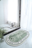 Tapis décoratif graphique anti-dérapant pour salon, salle de bain, tapis floral