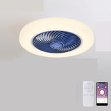 Ventilateur de plafond Lumineux Silencieux avec télécommande et lames invisibles 52 cm - SUPLEX