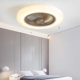 Ventilateur de plafond Lumineux Silencieux avec télécommande et lames invisibles 52 cm - SUPLEX