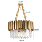Modern Classic Crystal Chandelier Luxury Polished Gold Stainless Steel K9 Crystal Chandeliers for Home Living Room Dining Room
