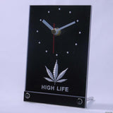3D LED Table Clock - High Life