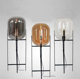 Lámpara de mesa LED moderna en vidrio ahumado - APOLLO 7