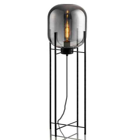 Modern LED Table Lamp in Smoked Glass - APOLLO 7