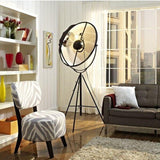 Semi-Circular Floor Lamp on Tripod for Photography