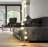 Modern Floor Lamp with Spiral Glass Globes - AZALÉ