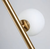 Lámpara de pie moderna con globos de vidrio en espiral - AZALÉ