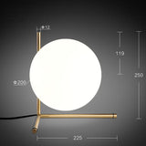 Lámpara de pie/lámpara de mesa moderna con bola de cristal | Iluminación de diseñador