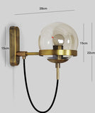 Modern Wall Sconce with Industrial Style Glass Ball - IOUSAS