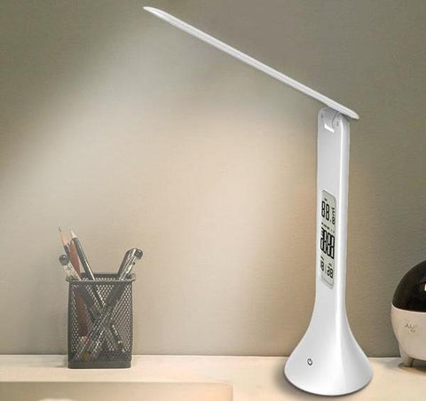 Dimmable LED Touch Desk Lamp with Alarm and Thermometer