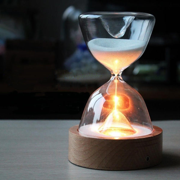Night Lamp - LED Glass Hourglass