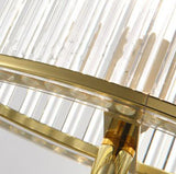 Lampe de Table Moderne en Cristal Transparent et Fer Forgé