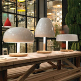 Lampe de table Abat jour en forme de champignon en aluminium Shop Online Blanc