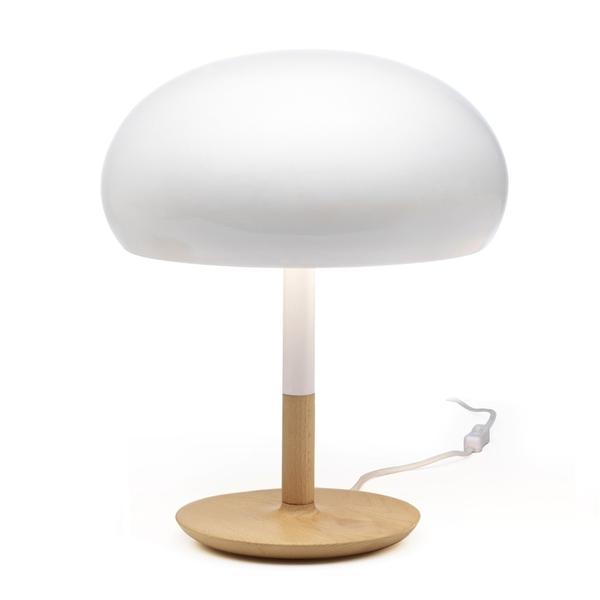 Lampe de table Abat jour en forme de champignon en aluminium Shop Online Blanc