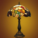 Lampe-de-table-Abat-jour-en-verre-souillé-raisin-libellule-12-pouces-E27-110-240V