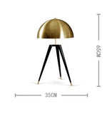Lampe de table avec trépied en bronze - DOMO