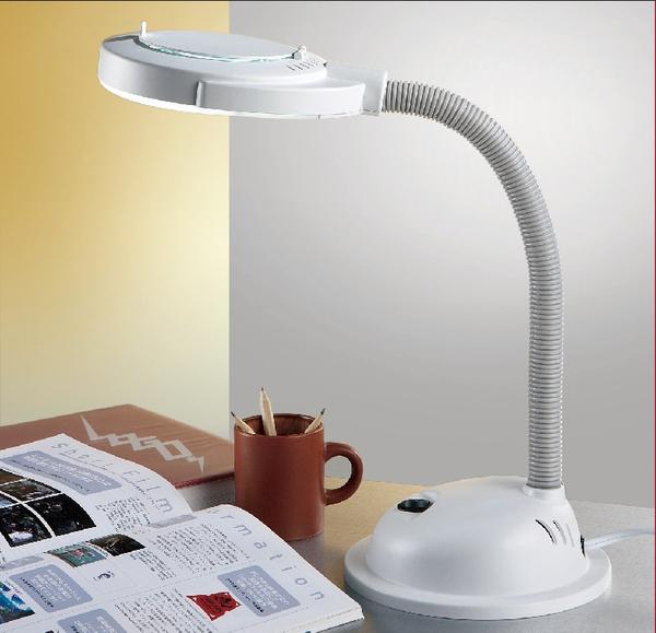 Lampe de bureau blanche avec Loupe de lecture 5X amélioré SMD Shop Online 