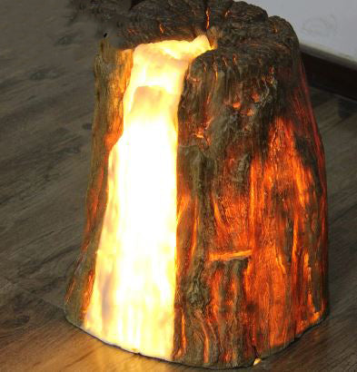 Tree Stump Lawn Lamp