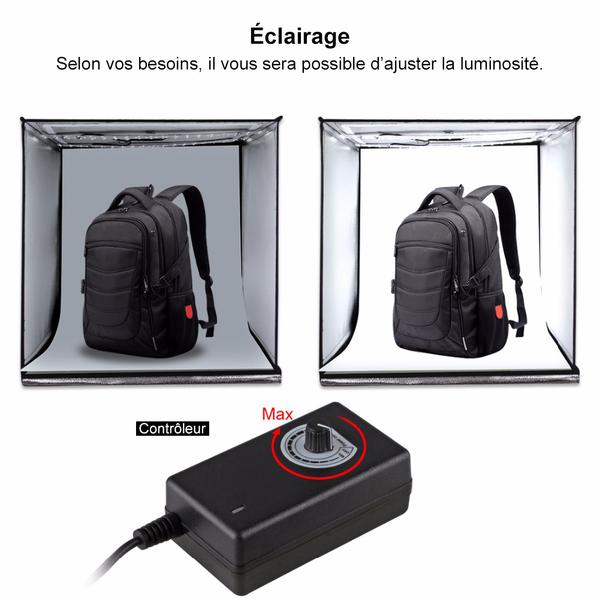 Lightbox Photo Portable 40x40x40 cm – Mon Enseigne Lumineuse