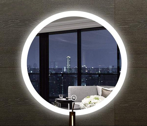 Round Smart Mirror with Bluetooth Touch Screen
