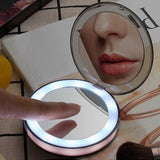 Miroir LED de Maquillage avec Loupe 3X et Lumière de Détection