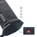 Power strip 8/12 sockets with USB charging European plug