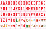 Pack de 85 lettres et symboles de couleurs pour lightbox A4 et A5 *Spécial Noël*