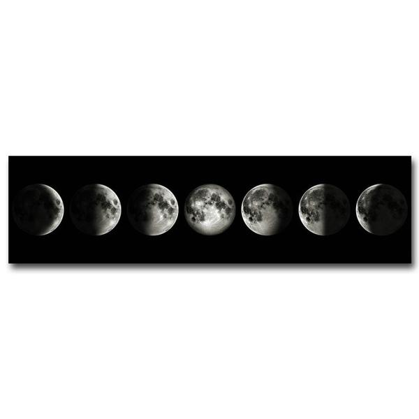 Moon Phases Abstract Wall Painting