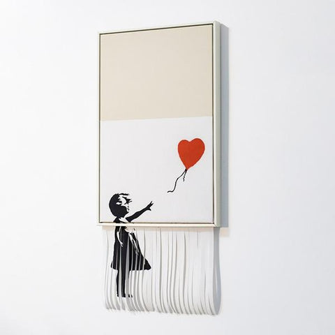 Peinture Abstraite de Fille au Ballon Rouge de Banksy