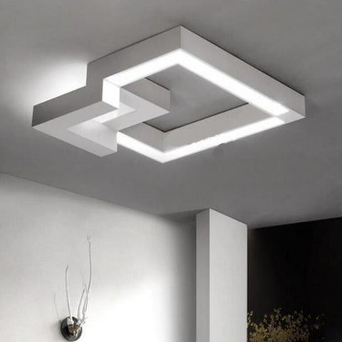 Plafonnier Géométrique Moderne LED P730 Blanc cassé