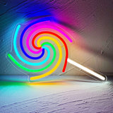 Néon décoratif LED - Glace Spirale Colorée