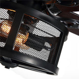 Ventilateur Lumineux Haut de Gamme 126 cm, DC Noir en Bois, avec télécommande - PLEXCO