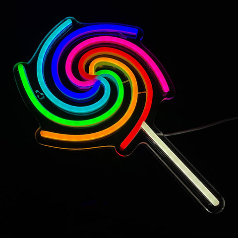 Néon décoratif LED - Glace Spirale Colorée