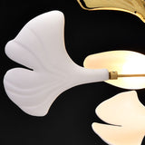 Lustre, Chandelier Moderne en Céramique avec Feuilles LED pour Salon, Escalier - MONTAFIOR