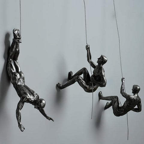 Climbing Men Wall Sculptures