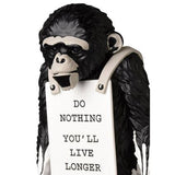 "Monkey Sign" statue by artist Banksy