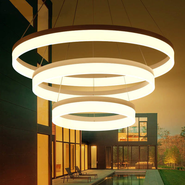 Lámpara colgante LED clásica en forma de anillo - SATURNE