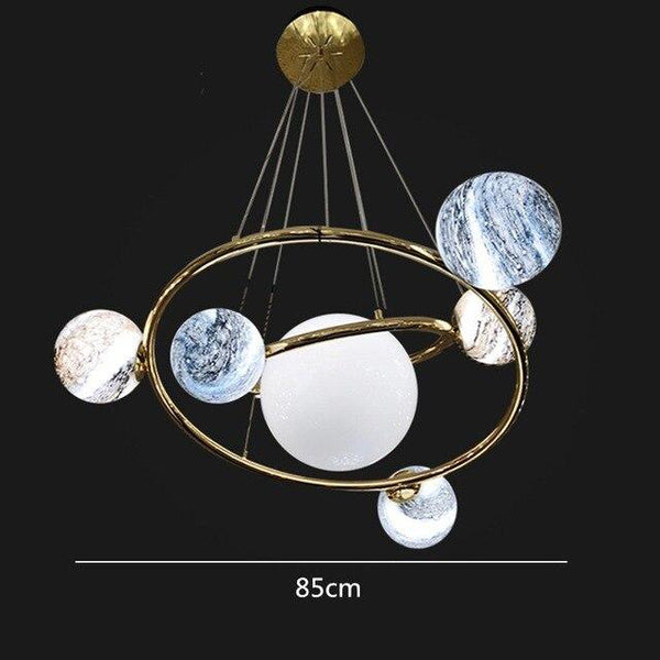Lámpara colgante de diseño con bolas de cristal - Terre Errante